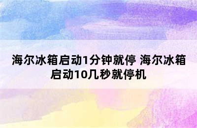 海尔冰箱启动1分钟就停 海尔冰箱启动10几秒就停机